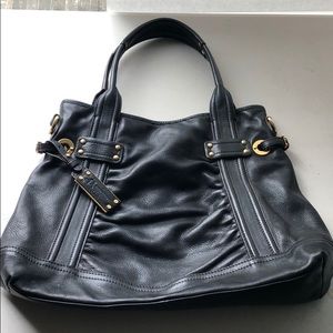 B Makowsky Black Leather Bag